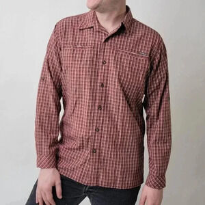 Eddie Bauer Lightweight Fishing Plaid Button Down - M
